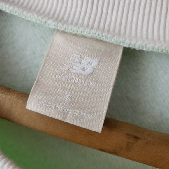 EUC New Balance x Bandier Mens Crewneck Striped Green Pullover Sweatshirt Size S - Picture 5 of 10